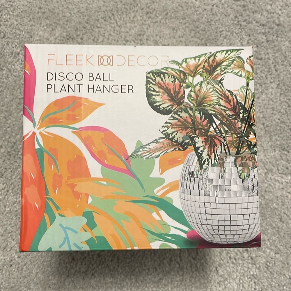 Hanging Retro Disco Mirror Ball Foliage Planter Plant  - NEW & FABULOUS